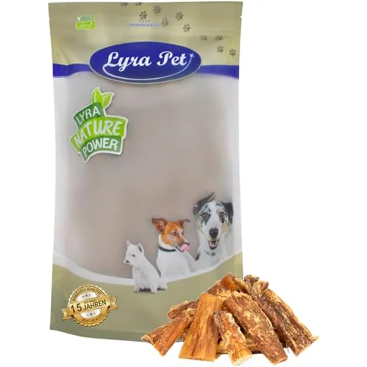 Lyra Pet® Rindernackensehnen klein, 1 kg - Naturbelassener Kausnack für Hunde, langanhaltender Kauspaß und zahnreinigend