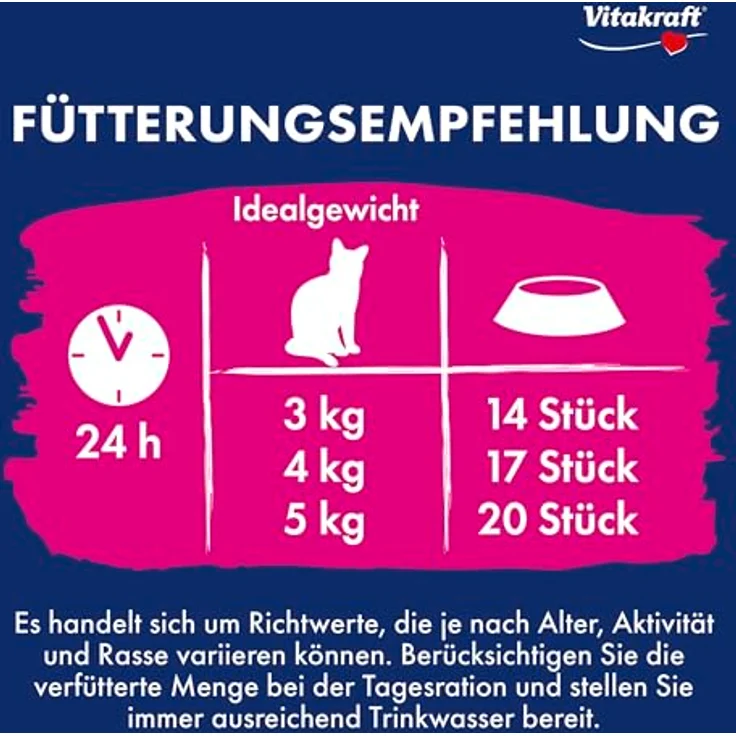 Vitakraft Vita Hearts, Skin and Coat, Softer Katzensnack mit Lachs, für gesunde Haut und glänzendes Fell, 40g – Bild 4