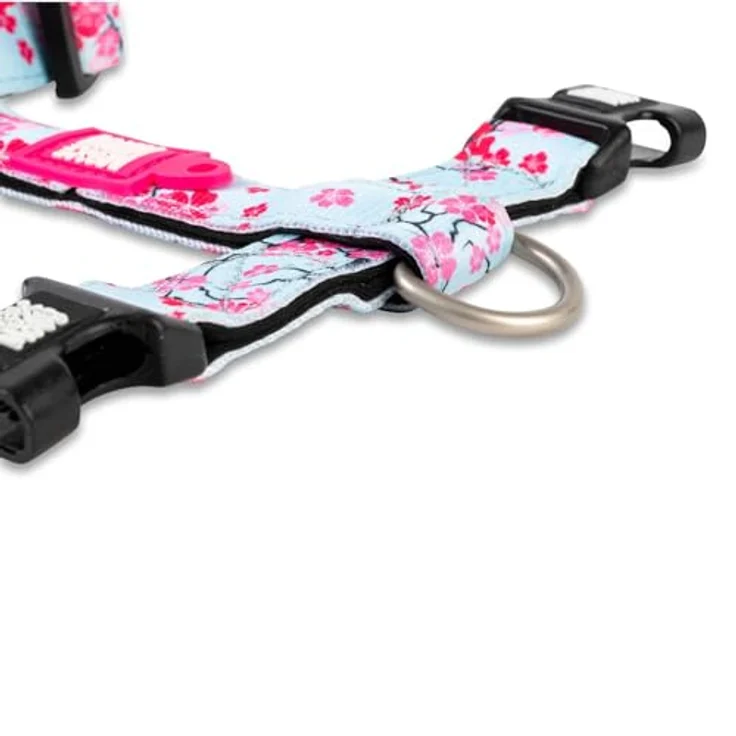 Max & Molly Hundegeschirr in H-Form, Ultrabequemes Neopren-Geschirr für mittelgroße Hunde, Cherry Bloom/M, Gepolstert, Sicher & Ultraleicht – Bild 3