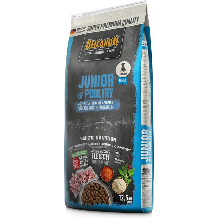 Belcando Junior GF Poultry, Hunde-Trockenfutter für Junghunde, 12,5 kg