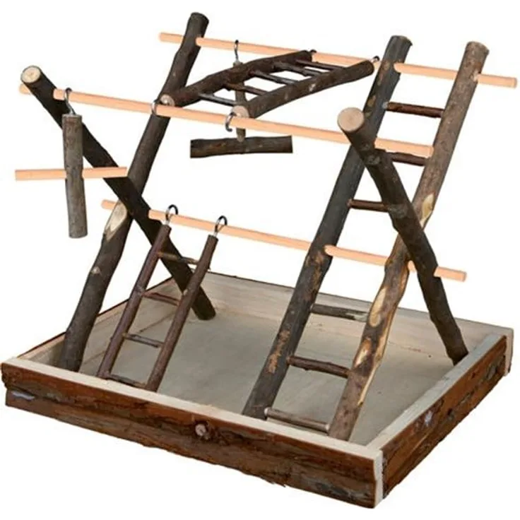 Trixie Playground, Vogelspielzeug aus Rindenholz, 35 × 27 × 30 cm