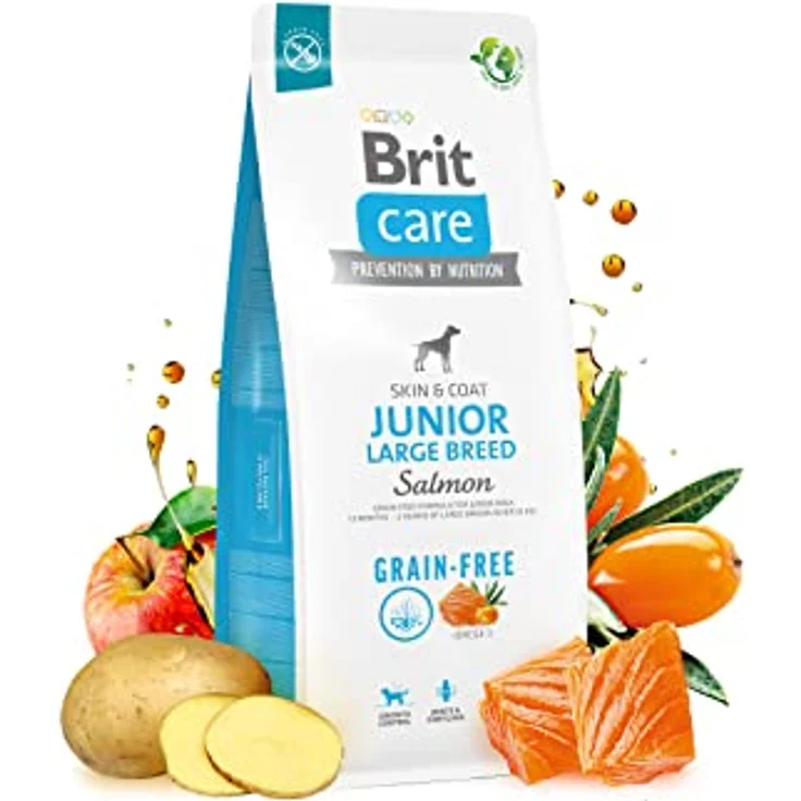 Brit Care Dog Grain Free Junior Large Lachs, 12 kg - Trockenfutter für große Welpen (3 Monate - 2 Jahre) – Bild 3
