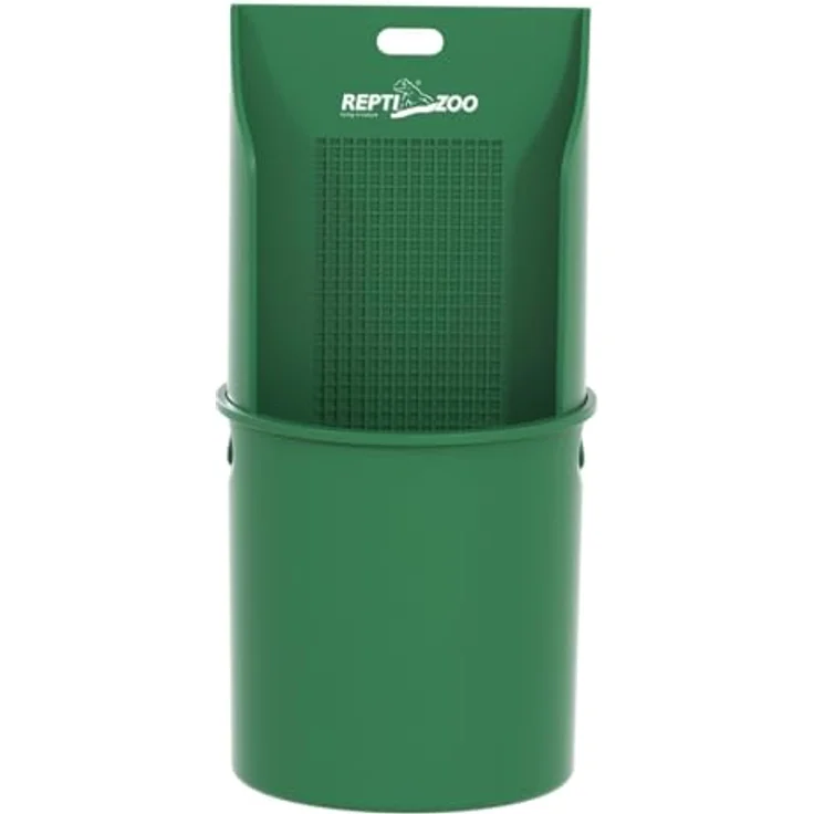 REPTI ZOO Reptizoo Futterschale mit Saugnapf, praktisches Terrarien-Zubehör für baumbewohnende Tiere, inkl. Kette und Wasserabflusslöchern – Bild 1