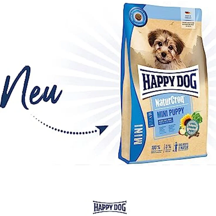 Happy Dog NaturCroq Mini Puppy Geflügel, Trockenfutter für Welpen mit 78% tierischem Protein, 4 kg – Bild 2