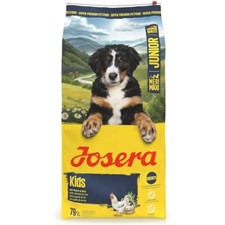 Josera Medi/Maxi Junior Kids, Hunde-Trockenfutter für mittelgroße und große Rassen, 12,5 kg, ohne Weizen und Zucker – Bild 1
