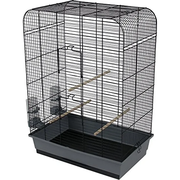 Duvo+ 493/104 Käfig Nina, Vogelkäfig in grau/schwarz