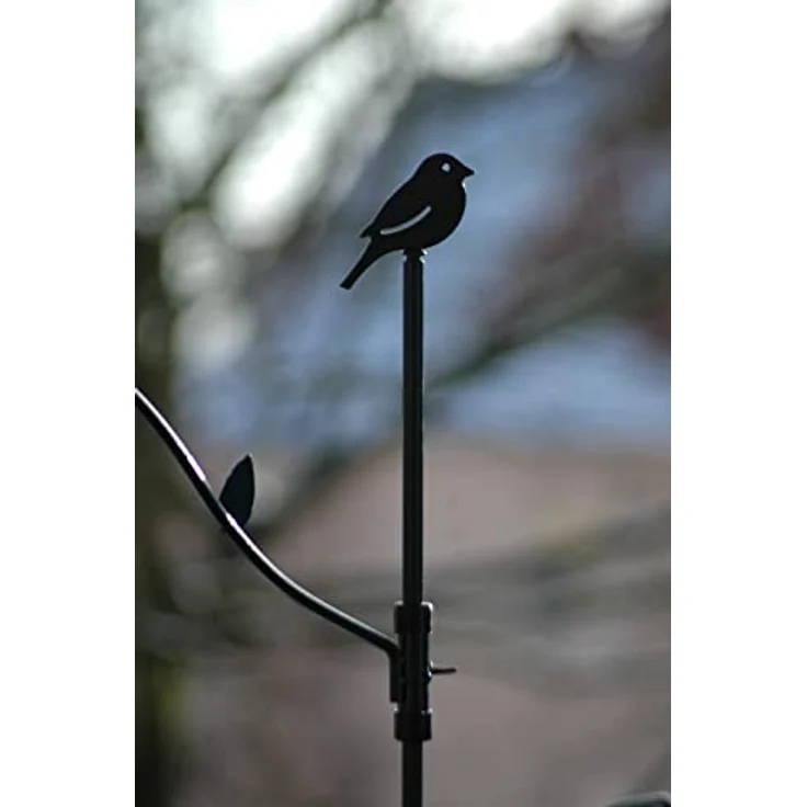dobar 10854 Dekorativer grüner Metall-Balkonhalter für Futtersäulen Futterspender Meisenknödel Vogel-Futterstation – Bild 6
