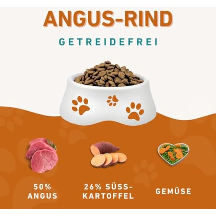 Wildfang® Hundefutter - Trocken - Getreidefreies Premiumfutter mit 50 % Angus-Rind, 2 kg – Bild 3