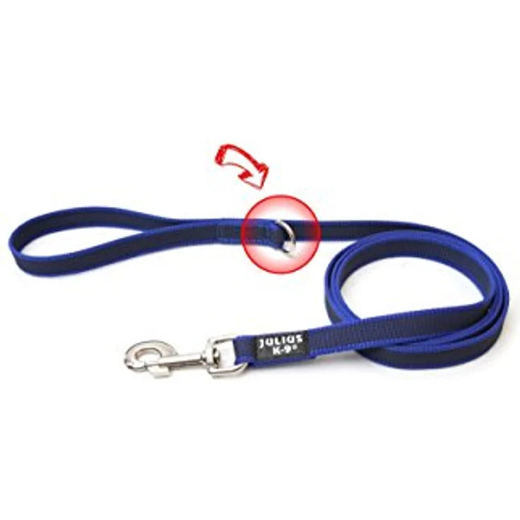 Julius-K9 Führleine Anti-Rutsch Leine+Handschlaufe - Hundeleine blau 180 cm – Bild 2