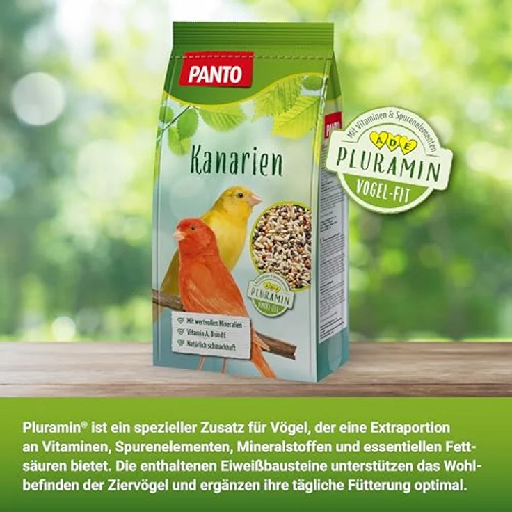 PANTO Kanarienfutter mit Pluramin, 5x1kg - Bunte Saatenmischung ohne Nüsse für gesunde Ziervögel – Bild 5