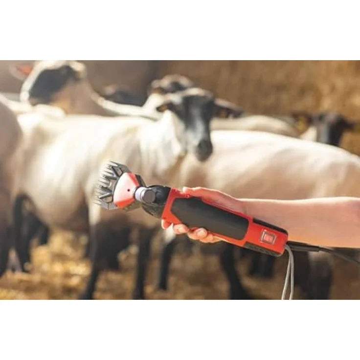 Kerbl Tierhaarentferner Schafschermaschine "FarmClipper" Rot 18261, 350 Watt und 2400 U/min, stufenlos einstellbare Geschwindigkeit, rutschfester Griff – Bild 7
