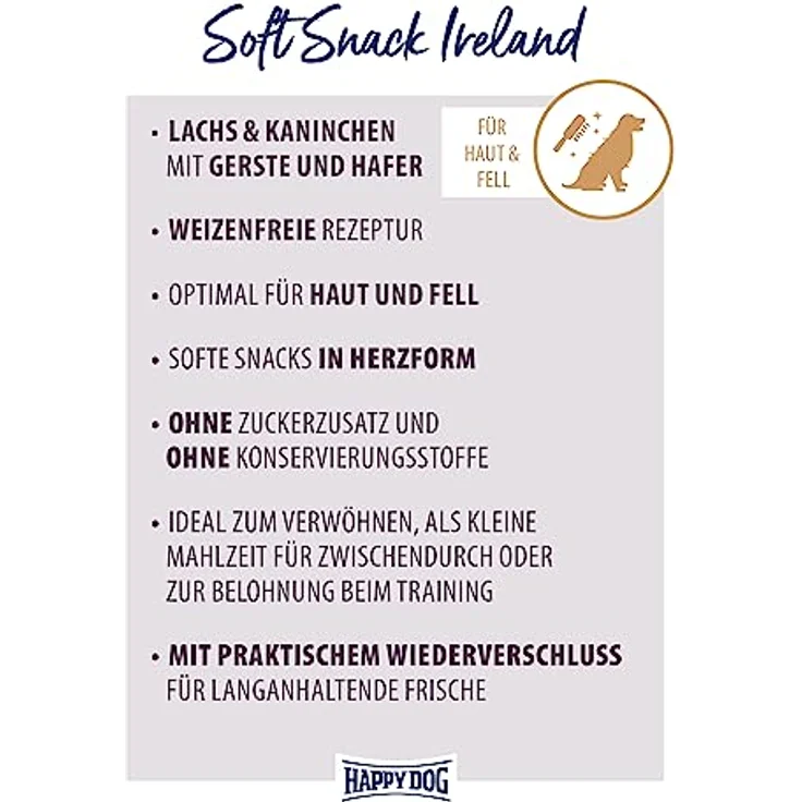 Happy Dog SoftSnack Ireland, köstlicher Hundesnack mit zartem Fleisch, 100g – Bild 3