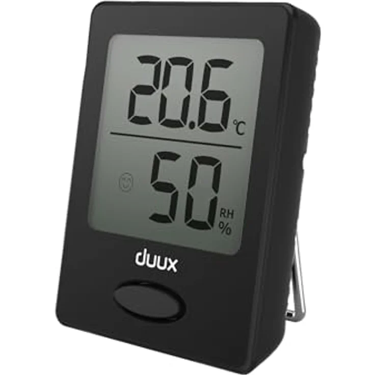 Duux Sense Thermometer und Hygrometer 2-in-1, Digitales Luftfeuchtigkeitsmesser für Innen mit Magnet & Aufhängeloch, präzise Messung von Temperatur (-40-60⁰C) und Luftfeuchtigkeit (10-99%) – Bild 1