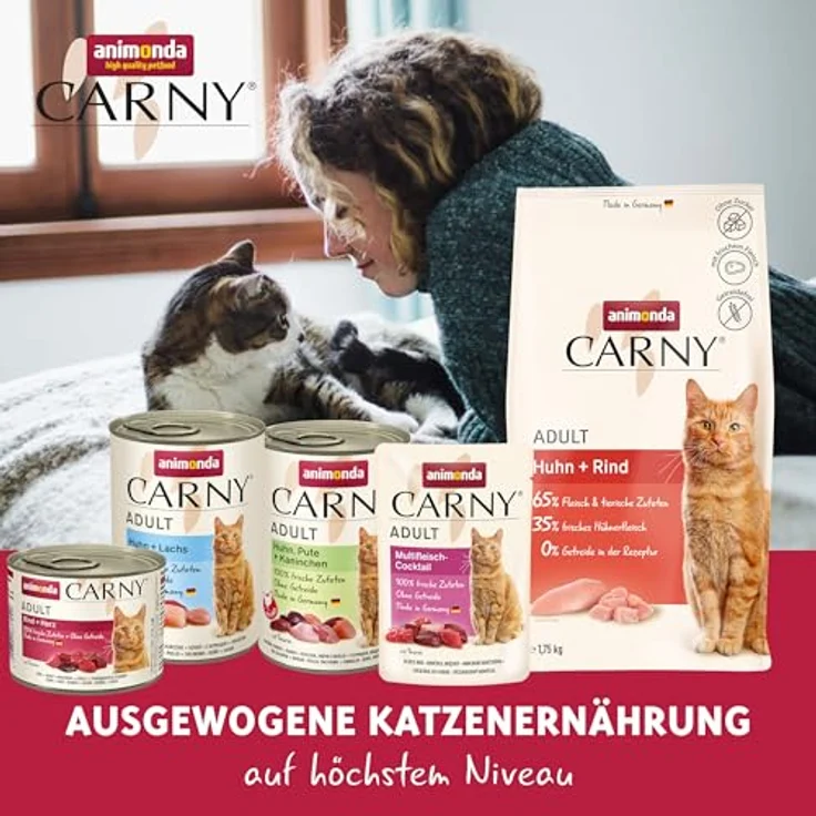 Animonda Carny Trockenfutter Katze Adult, Huhn und Forelle, 1,75 kg, getreidefrei, leicht verdaulich, ohne Zucker und künstliche Zusatzstoffe – Bild 4