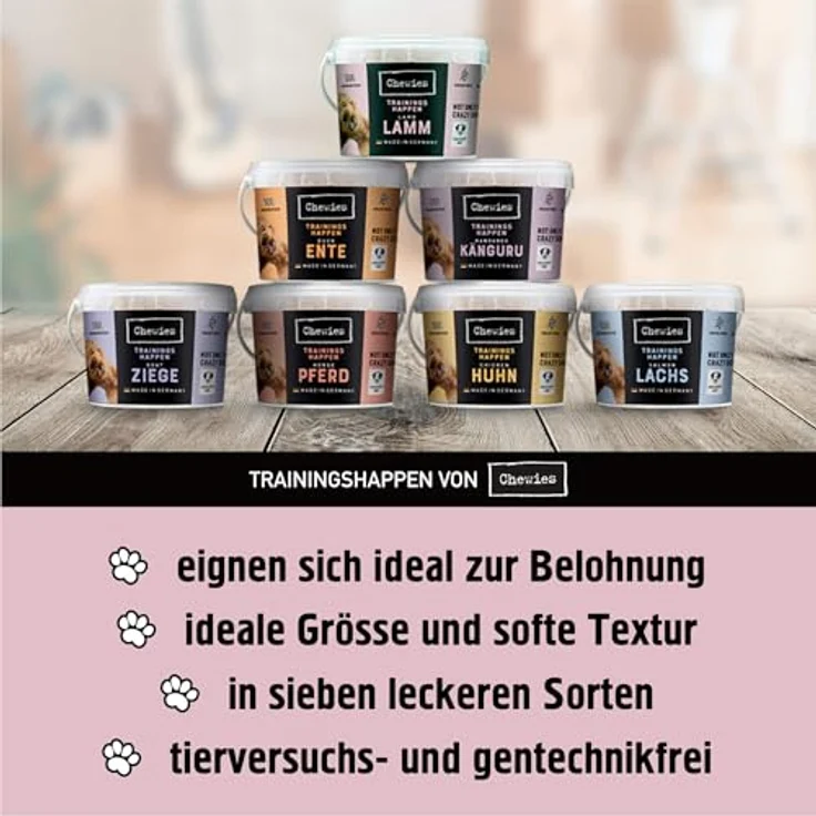 Chewies Trainingshappen Lamm, Monoprotein Snack für Hunde, 300 g, getreidefrei, zuckerfrei, hypoallergen, weiche Leckerlies fürs Hundetraining – Bild 4