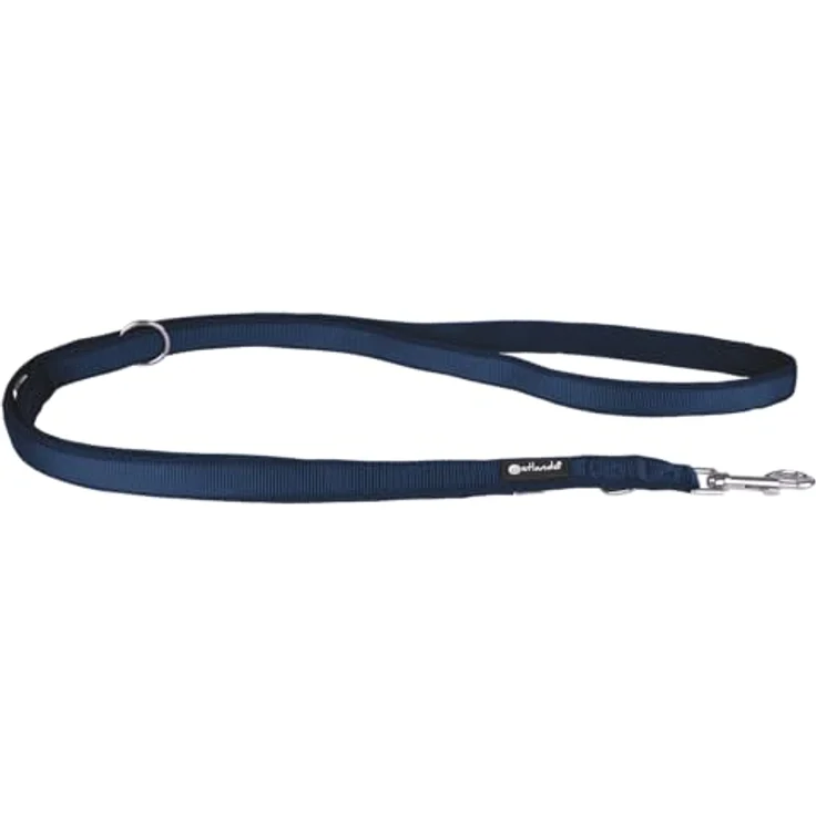Petlando Hundeleine 2m Mesh, 3-fach verstellbar, atmungsaktiv und gepolstert für große Hunde, Navy 230x3cm – Bild 1