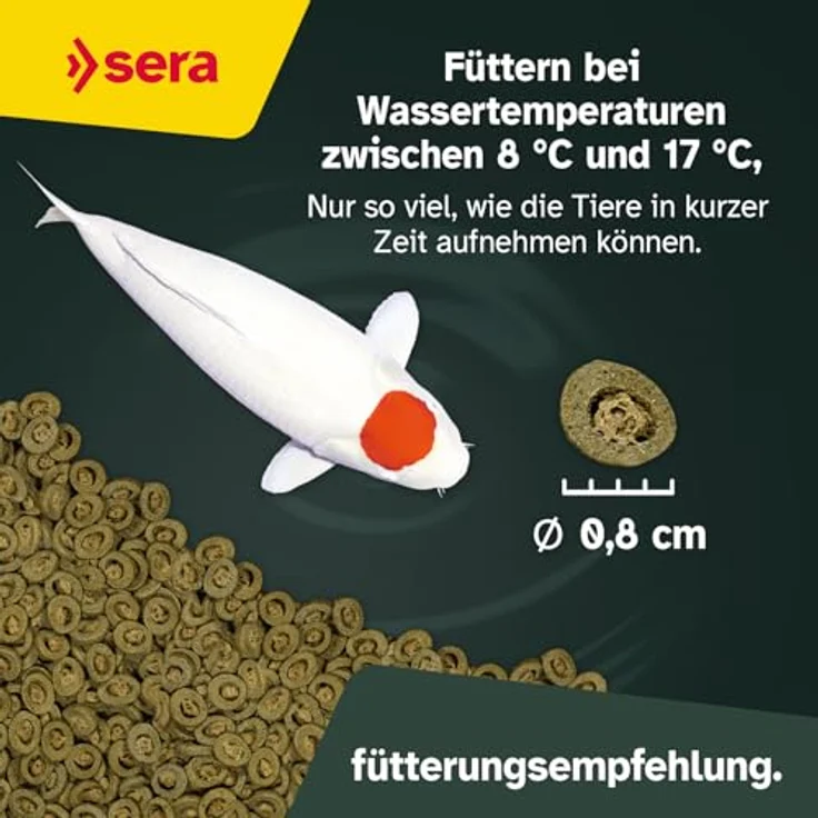 sera Koi Professional Spring & Fall 21 L (7 kg) | Hochwertiges Koi Futter für Temperaturen unter 17 °C | Leicht verdauliche Rezeptur für gesundes Wachstum – Bild 4
