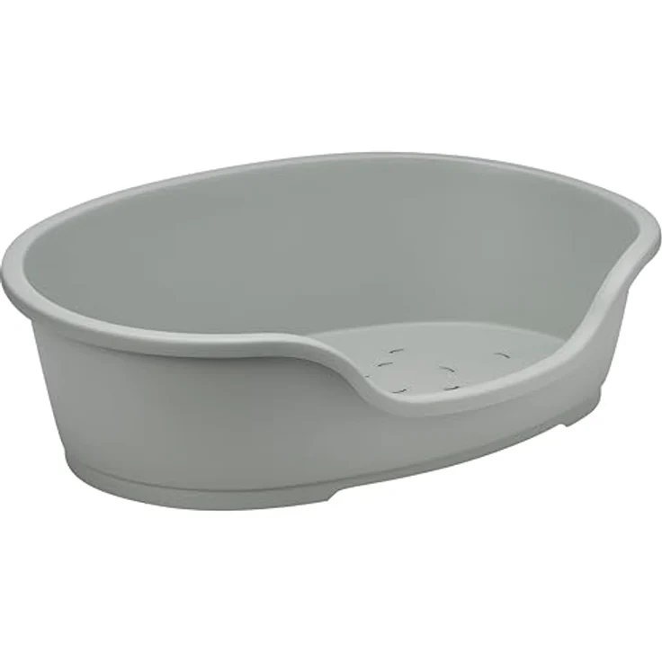 adena Hundekorb Kunststoff 104 cm, robuster Hundebett mit Anti-Rutsch-Füßen und Bodenbelüftung, olivegrün – Bild 3
