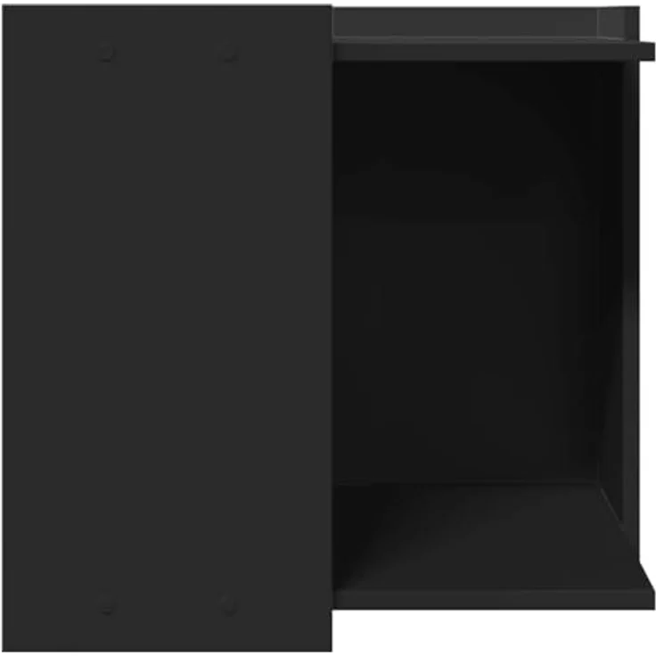 vidaXL Katzentoilette, Katzenklo Schwarz 53x53x51 cm Holzwerkstoff, Platzsparendes und vielseitig einsetzbares Katzenmöbel – Bild 7