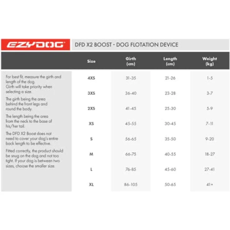 EzyDog DFD X2 Boost Schwimmweste für Hunde, Premium Schwimmhilfe in Blau, Größe XS für optimale Sicherheit im Wasser – Bild 2
