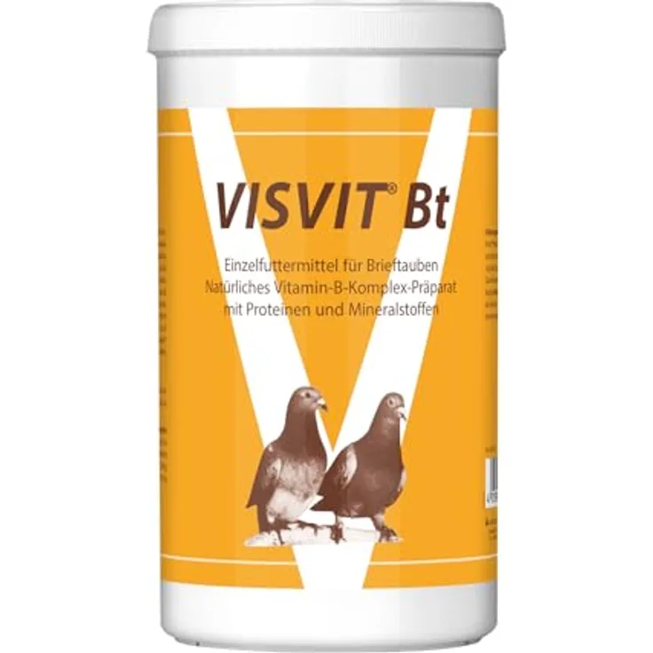 Quiko Visvit Bt 600g, Vitaminreiches Ergänzungsfutter für Brieftauben, mit Proteinen, Vitaminen und Mineralstoffen, wiederverschließbar, Made in Germany