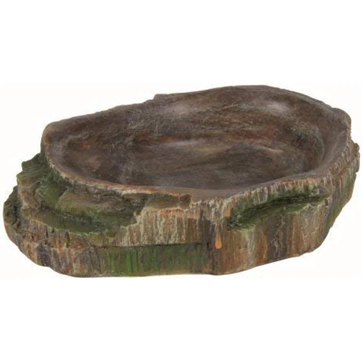 Trixie 76201 Wasser- und Futterschale für Reptilien, 10 × 2,5 × 7,5 cm, Innenliegende Treppe, lebensmittelunbedenkliches Polyesterharz, natürliches Aussehen – Bild 3
