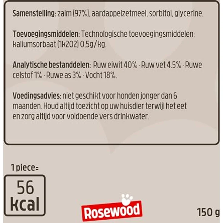 Rosewood Salmon Fillet Strips Large, Weicher Hundesnack mit 97% Lachs, proteinreich und fettarm, ohne Getreide und Gluten, 8er Pack (8x150 g) – Bild 3