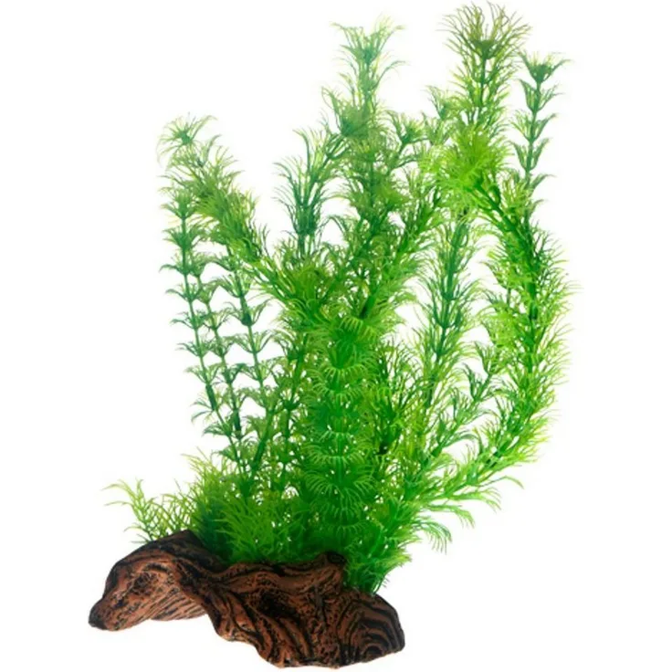 HOBBY Aquariendeko Flora Root 3 L, 30 cm - Kunststoffpflanze mit keramischer Wurzelnachbildung für Aquarien