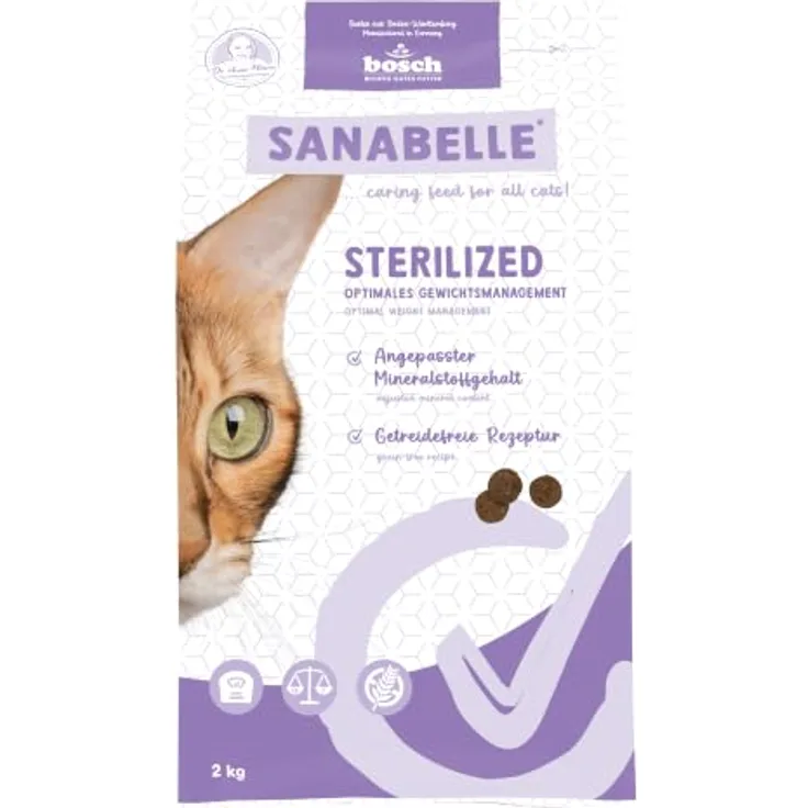 Sanabelle Trockenfutter Katze, Adult, Sterilized, fettreduziert, 2 kg