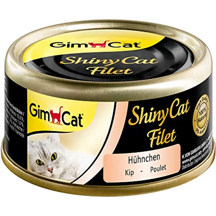 GimCat ShinyCat Filet Hühnchen, Katzen-Nassfutter mit hohem Fleischanteil, 6x70g