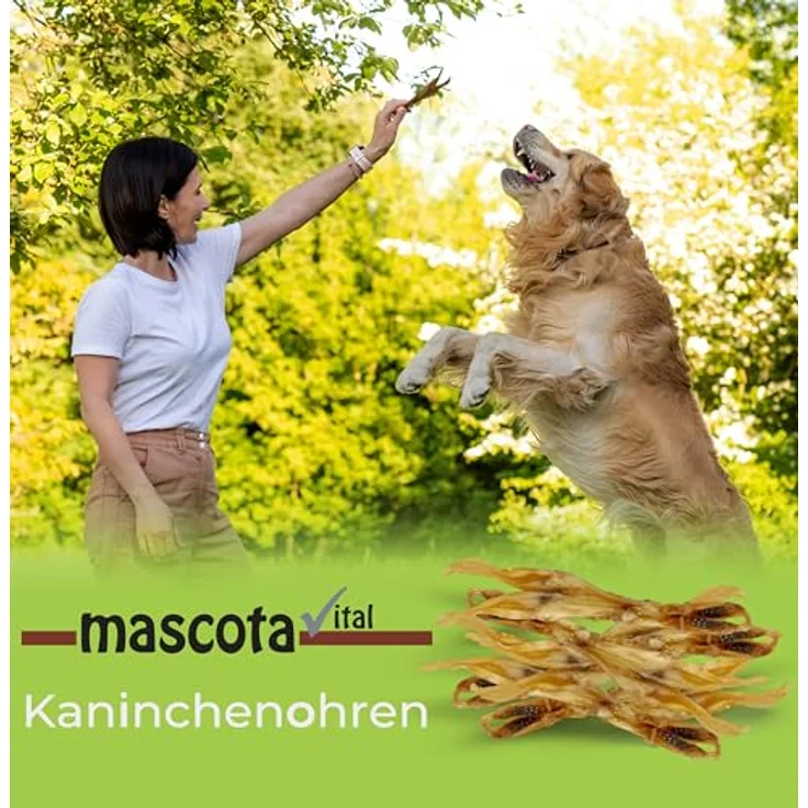 Mascota vital Kaninchenohren, getreidefreier Hundesnack für sensible Tiere, 200g – Bild 3