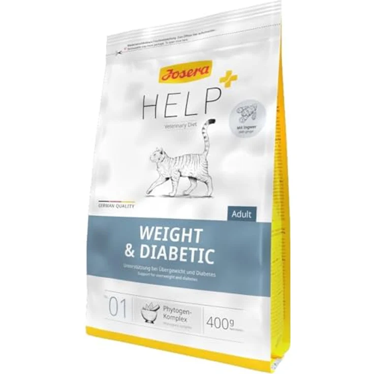 Josera Help Weight und Diabetic Katze, Trockenfutter für Gewichtsmanagement und Diabetes, 400g – Bild 2