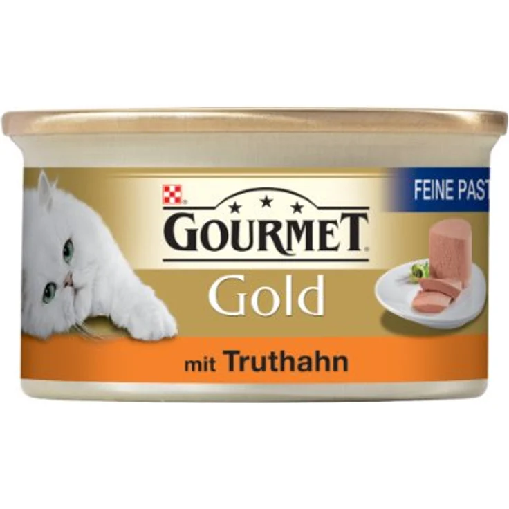 Gourmet Gold Katzenfutter mit Truthahn, 85g, feine Pastete ohne künstliche Zusätze – Bild 1