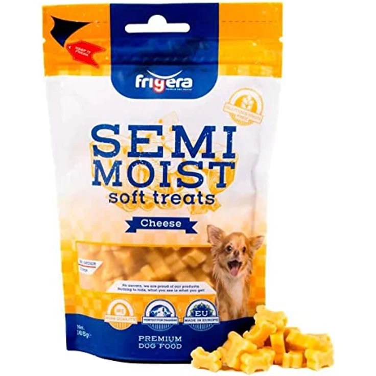 friGERA Semi-Moist Soft Treats Käse, Gluten- und getreidefreies Hundeleckerli, 165g, ideale Belohnung für Training, hergestellt in Belgien – Bild 5