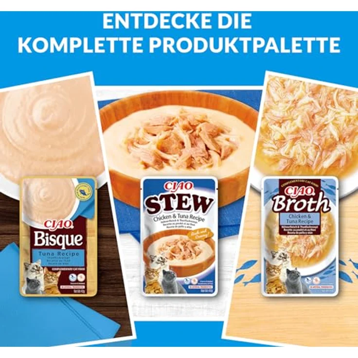 INABA Ciao Stew Katzenfutter, Nassfutter kalorienarm mit 32% Hühnerfleisch, getreidefrei, zuckerfrei, 40 g (1er Pack) – Bild 5