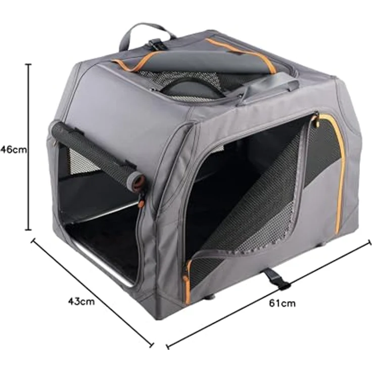 Hunter Hunde-Transportbox Alu-Gestell S - 61 x 46 x 43 cm – Bild 9