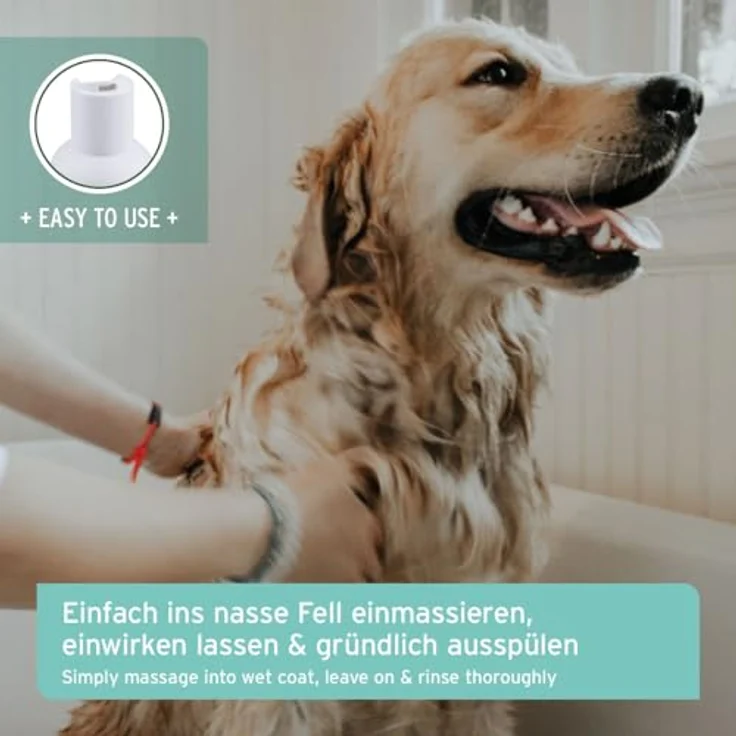 AniForte Fellharmonie Hundeshampoo Sensitiv mit Aloe Vera, 200ml - Pflegeshampoo für sensible Hunde, frei von Farbstoffen & Parfum, für leicht kämmbares Fell und vitale Haut – Bild 5