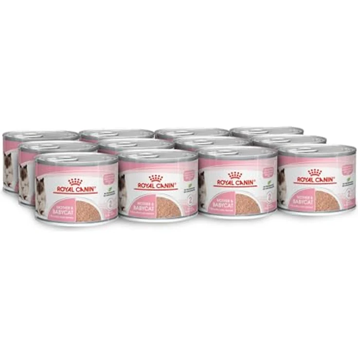 Royal Canin Mother & Babycat Mousse, 12 x 195 g, Alleinfuttermittel für Mutterkatzen und Welpen, unterstützt Abwehrkräfte und Gehirnentwicklung – Bild 1