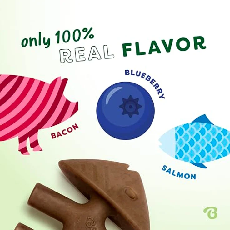 Benebone Blueberry Hundespielzeug, mittelgroß, 4er-Pack für aggressive Kauer, mit echtem Heidelbeergeschmack, hergestellt in den USA – Bild 3