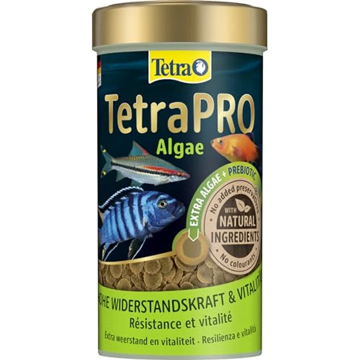Tetra Pro Algae Multi-Crisps, Premium Fischfutter mit Algenkonzentrat für erhöhte Widerstandskraft, 250 ml Dose – Bild 1