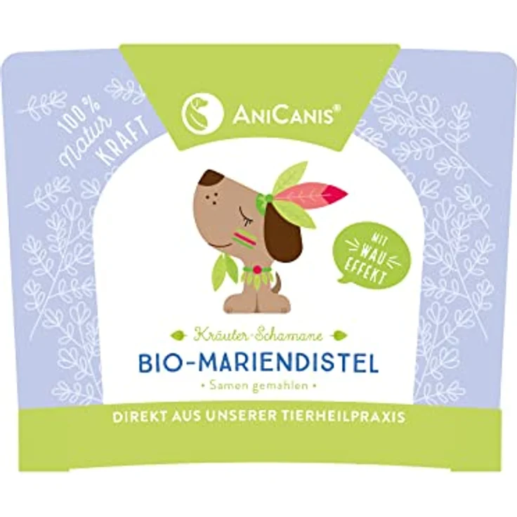 AniCanis Bio Mariendistelsamen für Hunde & Katzen, gemahlenes Kräuter Futterzusatzmittel für Leber, Galle & Milz, 125g – Bild 3