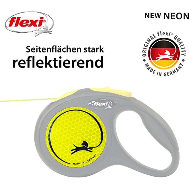 flexi New CLASSIC Neon Seil-Rollleine schwarz-neon XS: 3 m bis 8 kg – Bild 4