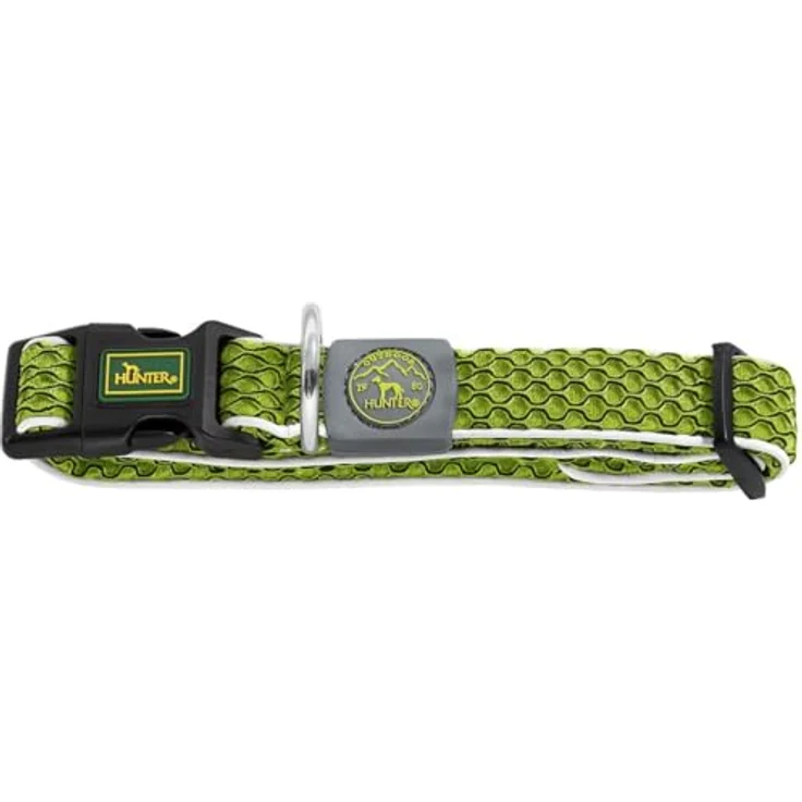 Hunter Hunde-Halsung Hilo Vario ohne Zugentlastung limette M-L – Bild 2