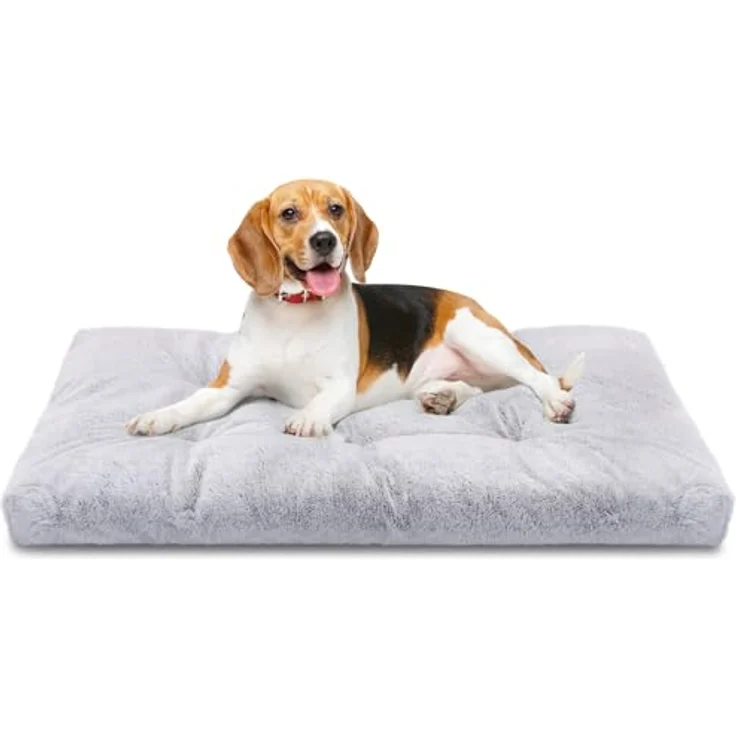 Nobleza Hundebett für mittelgroße Hunde, waschbar, super weich und flauschig, rutschfest, 80x50x10 cm – Bild 1