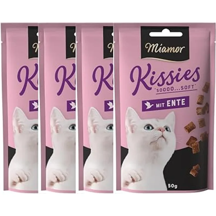 Miamor Kissies - Sparpaket: 11 x 50 g Katzensnacks mit Ente, getreidefrei und ohne Zuckerzusatz
