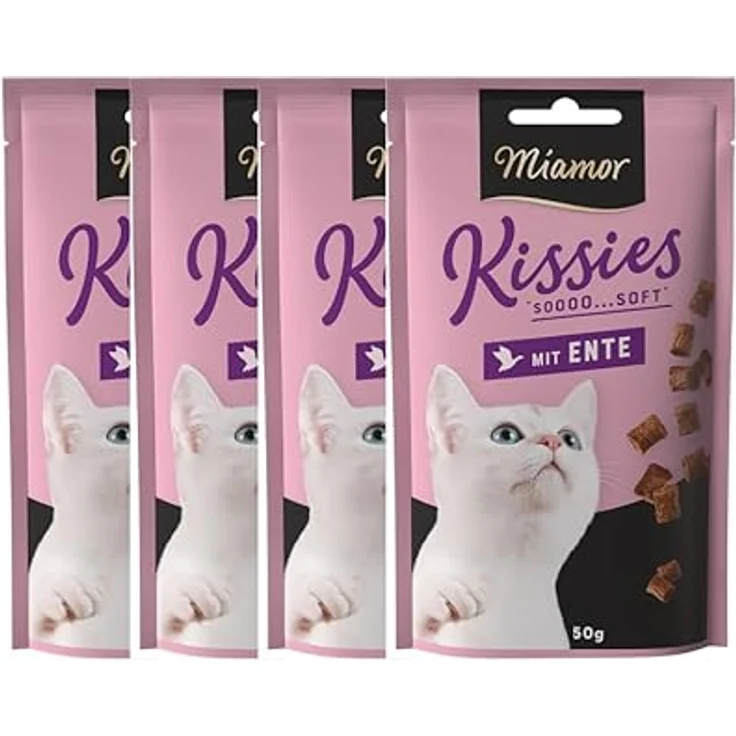 Miamor Kissies - Sparpaket: 11 x 50 g Katzensnacks mit Ente, getreidefrei und ohne Zuckerzusatz