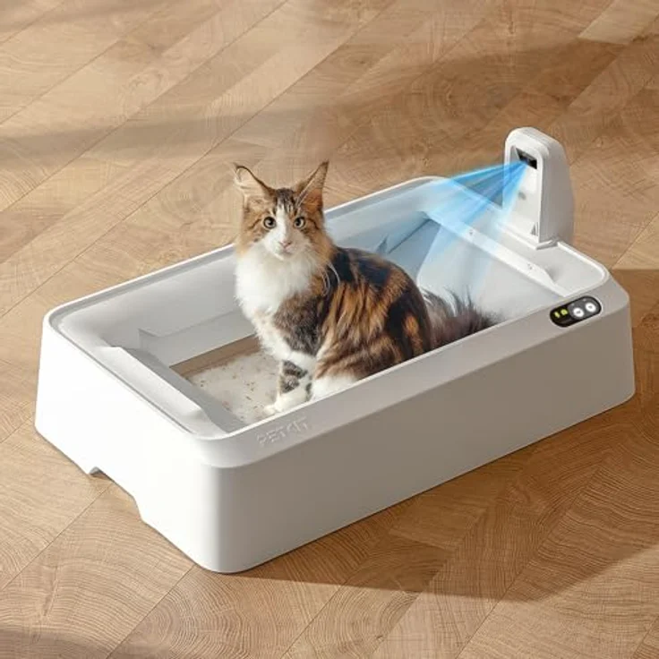 PETKIT Purobot Kristall-Duo, Open-Top & AI-Kamera Selbstreinigende Katzentoilette mit Harngesundheitsmonitor, 2-Wege-Raken, 5G-WLAN und Sicherheitssensoren – Bild 2