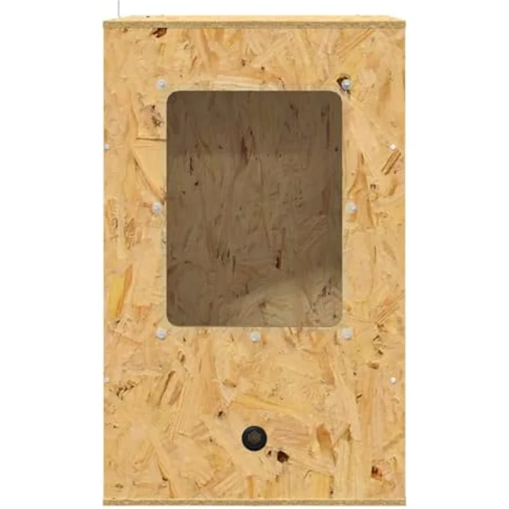 vidaXL Terrarium 50 x 50 x 80 cm, braun, aus OSB mit Thermometer für Reptilien und Amphibien, langlebig und vielseitig – Bild 7