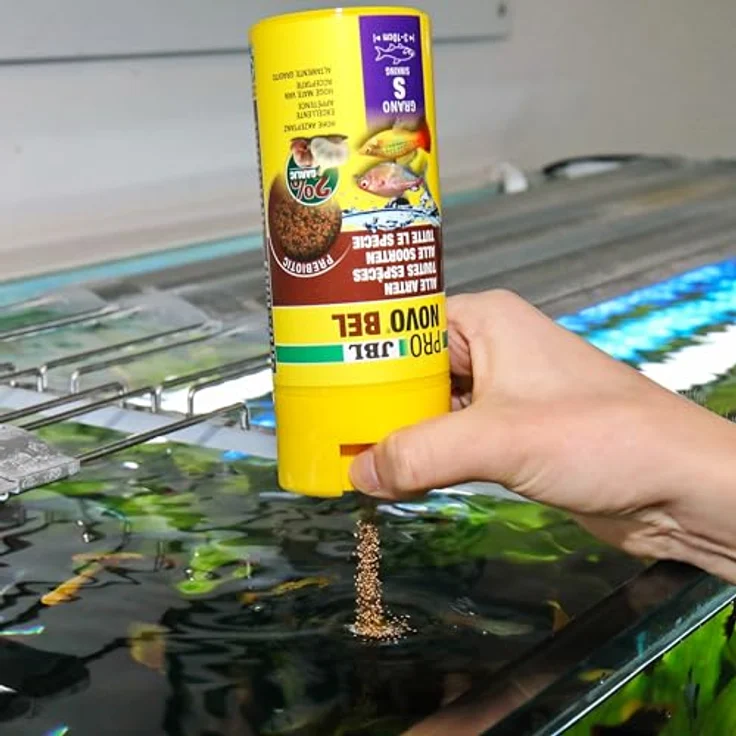 JBL PRONOVO BEL GRANO, Fischfutter-Granulat für Aquarienfische 3-10 cm, prebiotisch, hohe Akzeptanz, 250 ml – Bild 3