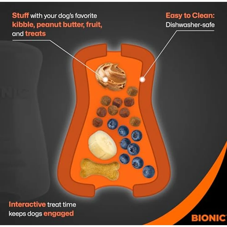 BIONIC Treat Shaker, Hundespielzeug aus robustem Gummi, medium – Bild 8